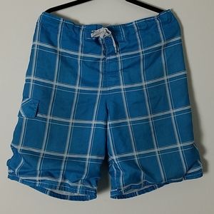 OP Swim Trunks Blue and White